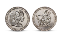25. výročie svadby Františka Jozefa I. a Sissi na originálnej historickej minci zo striebra 900/1000