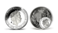 Strieborná minca kráľovná Alžbeta II.