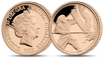 Zlatá minca Quarter Sovereign