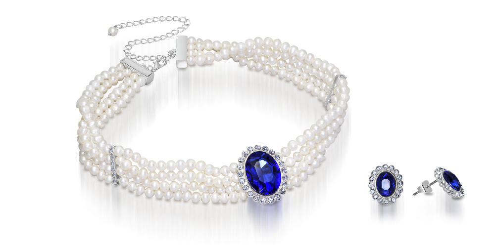 Jedinečný štvorradový perlový náhrdelník