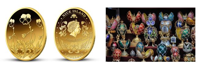 Fabergého vajce - zlatá minca venovaná legendárnemu šperku
