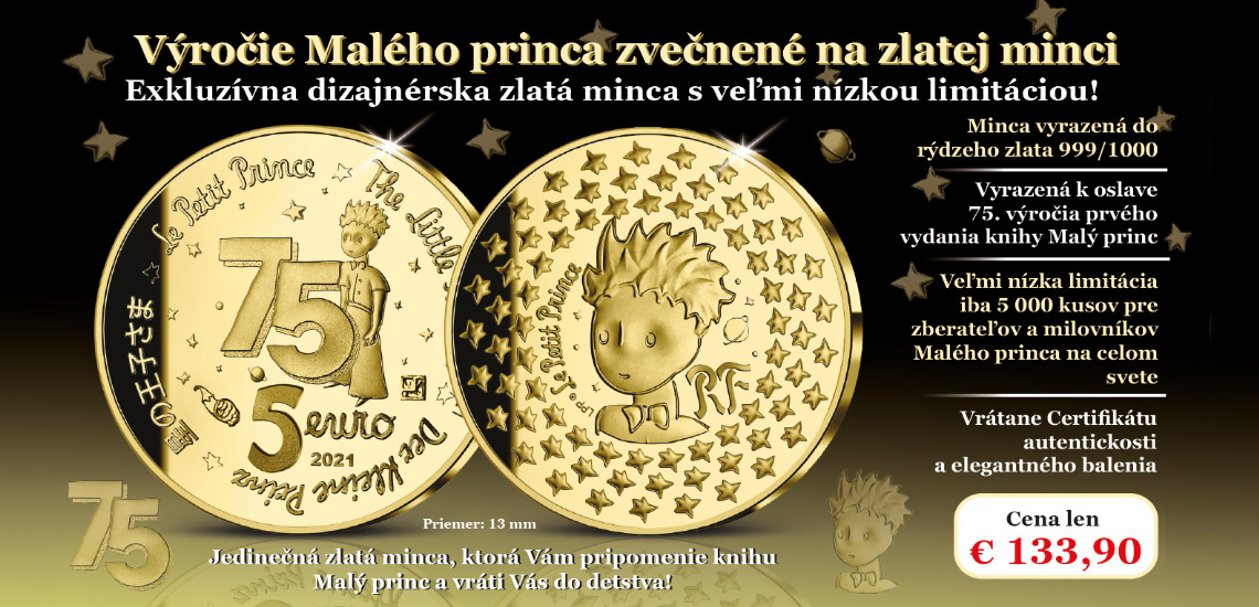 Výročie Malého princa zvečnené na zlatej minci