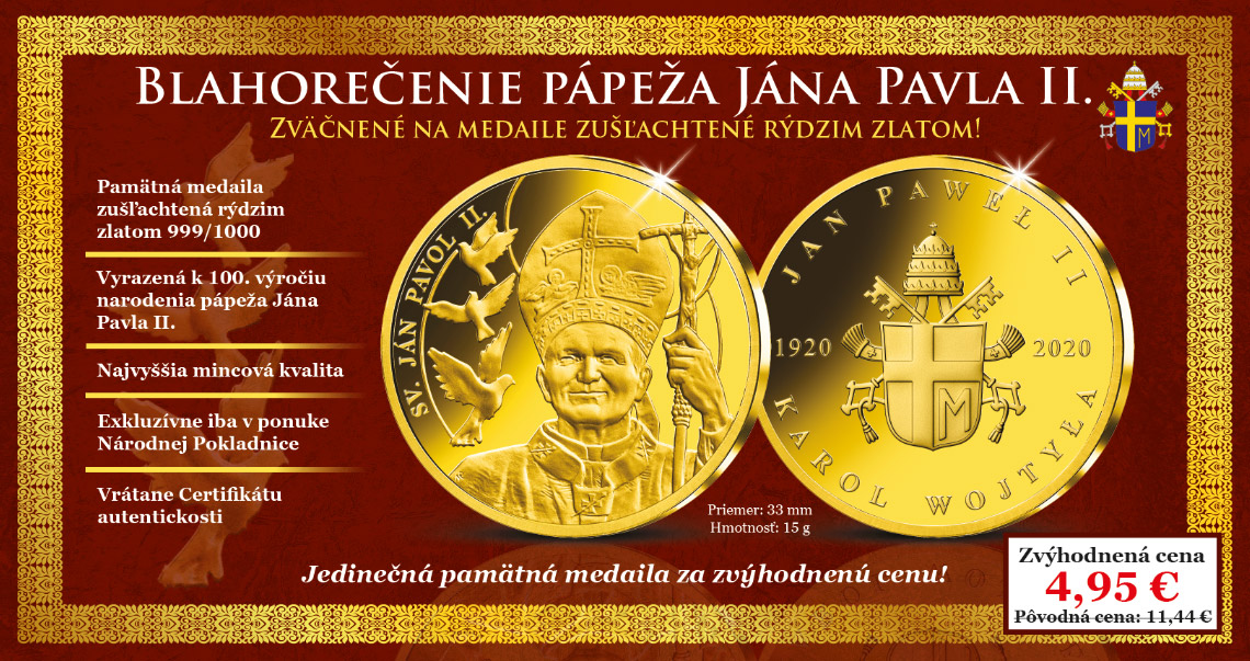 Pamätná medaila 100. výročie narodenia pápeža Jána Pavla II.