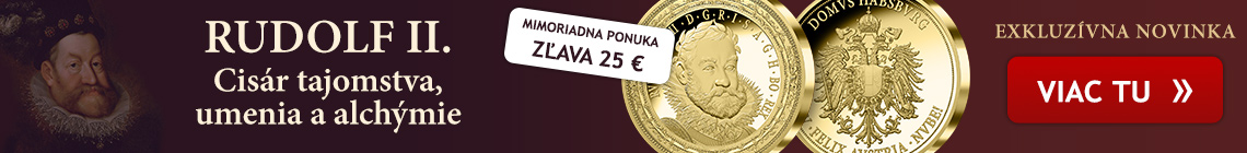 Rudolf II. - medaila zušľachtená rýdzim zlatom 
