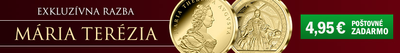 Pamätná medaila Mária Terézia zušľachtená rýdzim zlatom