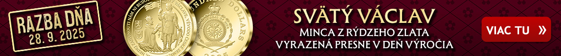 VIP - Svätý Václav na minci z rýdzeho zlata 999/1000