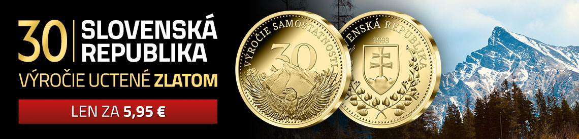 Pamätná medaila 30. výročie samostatnosti Slovenskej republiky len za 5,95 €