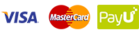 Podporujeme bezpečné platby platobnými kartami Visa a MasterCard cez portál PayU