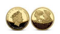 Zlatá minca 185. výročie kráľovnej Viktorie
