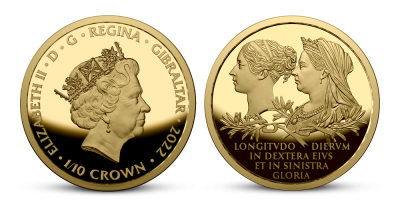 185. výročie  kráľovnej Viktorie zlatá minca 1/10 oz