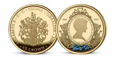 25. výročie úmrtia princeznej Diany na minci z 1/5 oz rýdzeho zlata