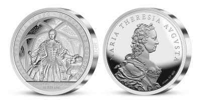 Výročná medaila z 5 uncí striebra - 280. výročie korunovácie Márie Terézie
