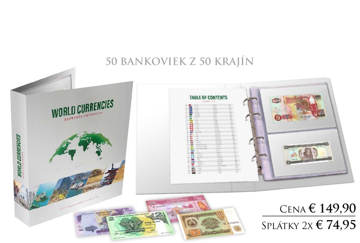 Svetové meny - veľký album plný bankoviek