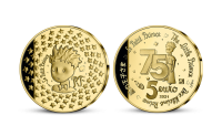 Zlatá minca 75. výročie Malého princa