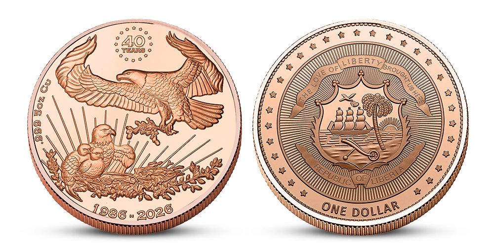 American Eagle a minca s impozantným priemerom 