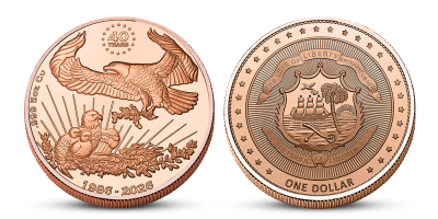 American Eagle a minca s impozantným priemerom 