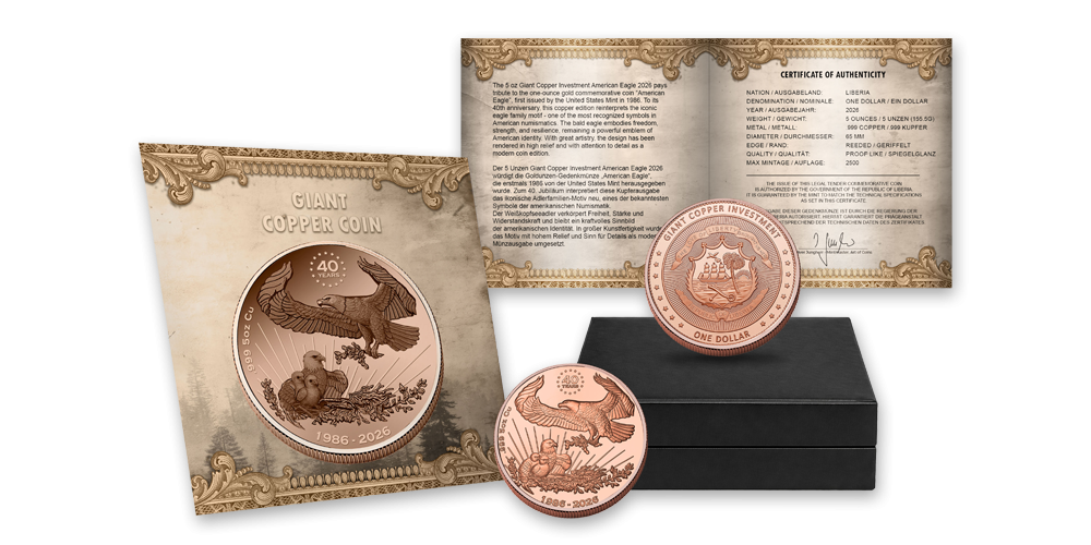 American Eagle a minca s impozantným priemerom 