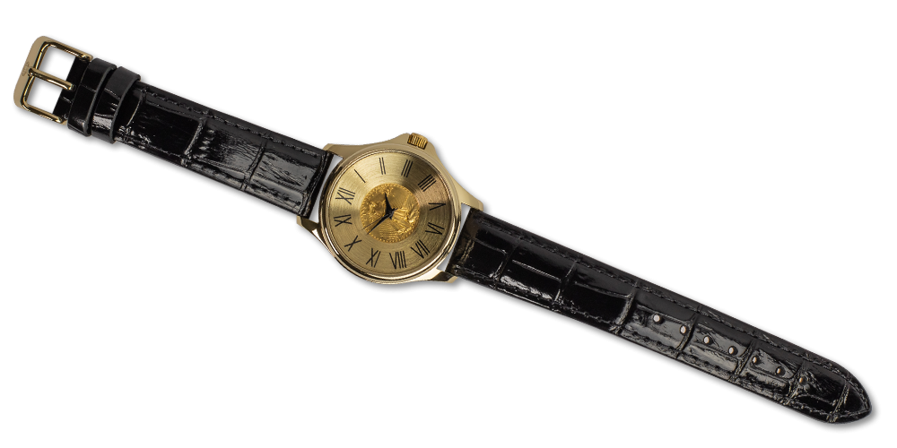 Náramkové hodinky so zlatou mincou American Gold Eagle