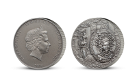  Štít bohyne Atény na striebornej minci