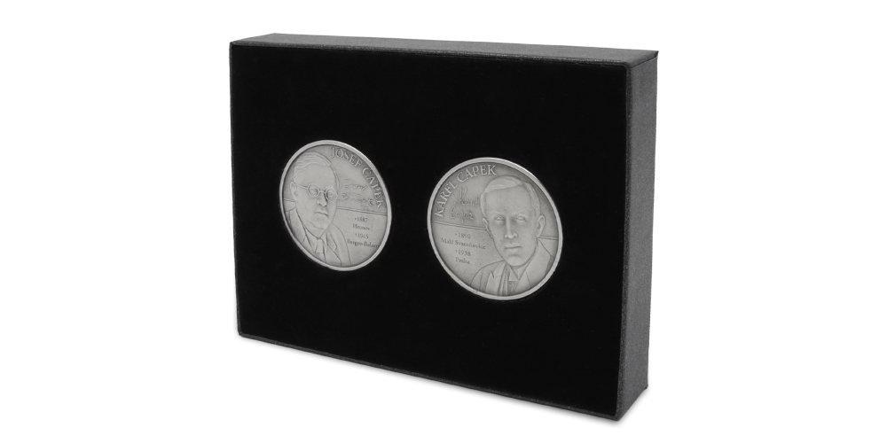 Pamätné medaily vyobrazujú Jozefa Čapka a Karla Čapka