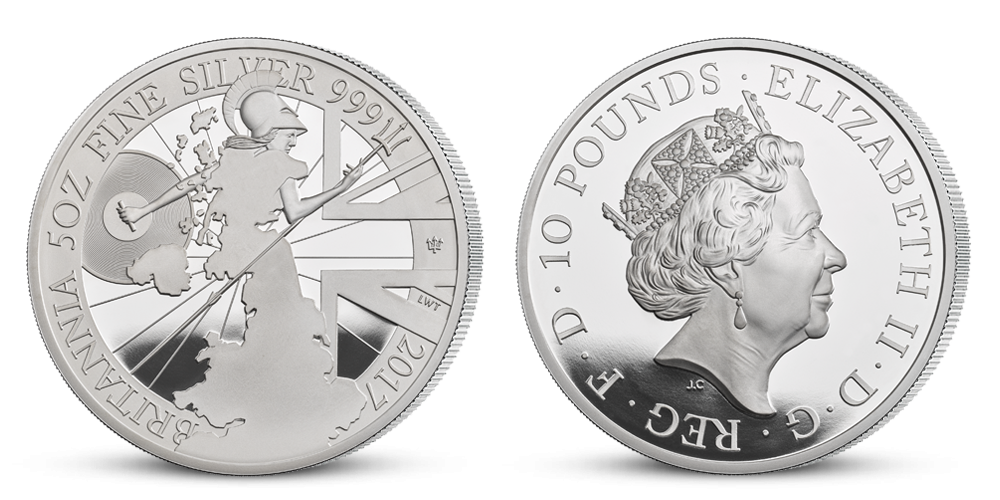 Britannia 2017 5 oz v rýdzom striebre Britannia 2017 5 oz v rýdzom striebre