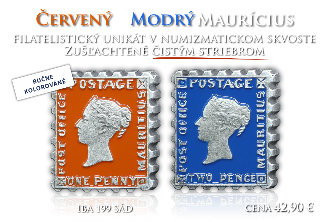 Sada medailí Červený a Modrý Maurícius