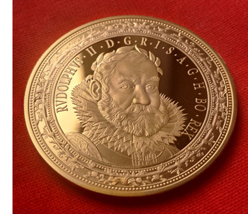 Rudolf II. - medaila zušľachtená rýdzim zlatom 