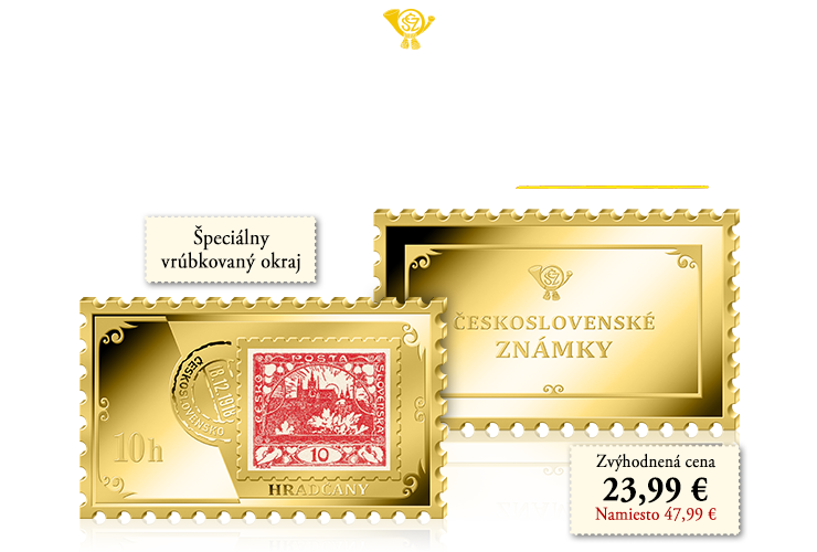 Zn&aacute;mka Hradčany na medaile zu&scaron;ľachtenej r&yacute;dzim zlatom