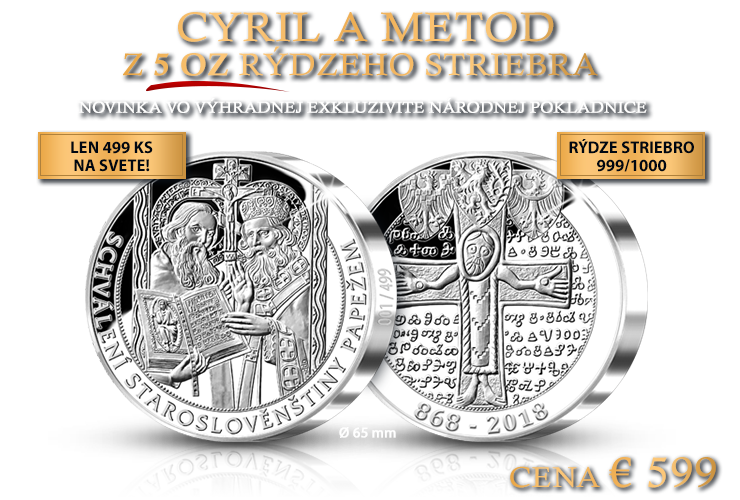 Cyril a Metod v 5 unciach rýdzeho striebra