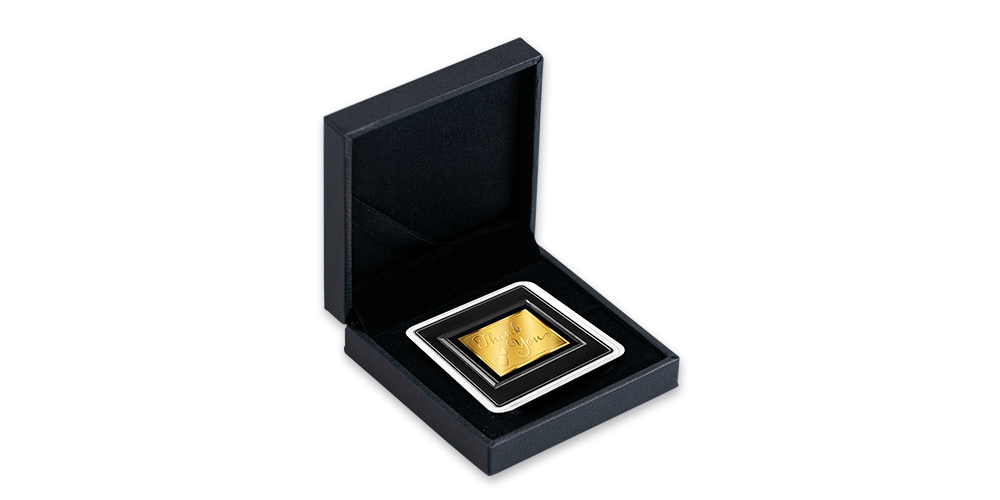 Thank You – minca z rýdzeho zlata 999/1000