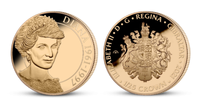 Diana - anglická ruža 1/25 crown Zlatá minca 2021 