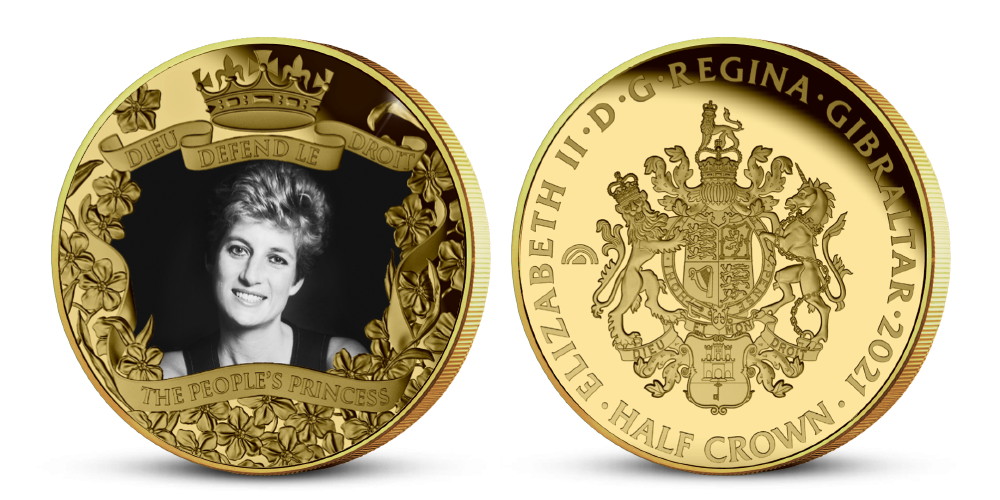 Princezná Diana na neobyčajnej minci zušľachtená rýdzim Fairmined zlatom Princezná Diana na neobyčajnej minci zušľachtená rýdzim Fairmined zlatom