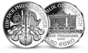 Strieborná minca Philharmoniker2020 2020