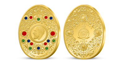 Carl Fabergé 180. výročie narodenia a pozlátená minca