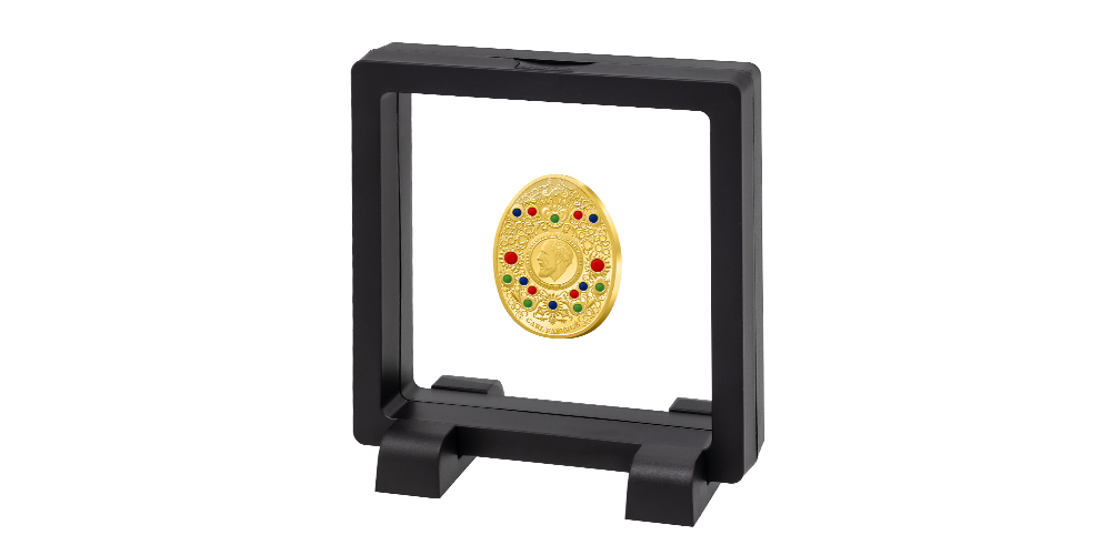 Carl Fabergé 180. výročie narodenia a pozlátená minca