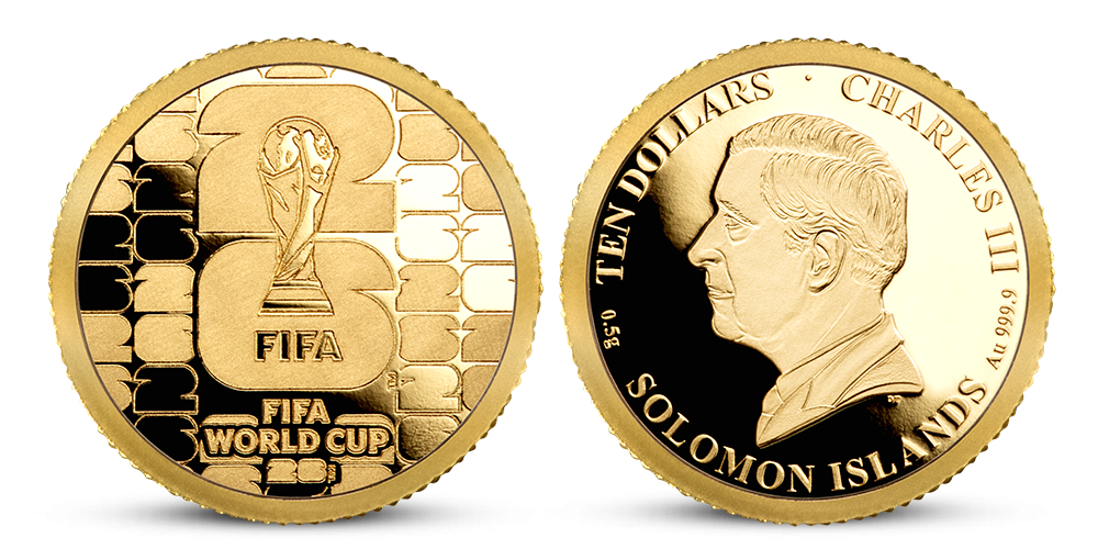 FIFA 2026 oficiálna minca z rýdzeho zlata 999/1000 