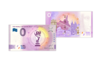Suvenírové euro bankovky MS Katar 2022