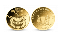 Halloweenská minca z rýdzeho zlata – Tekvica