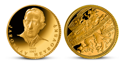 Pamätná mediale z pravého zlata dostupná pre každého | Jaroslav Heyrovský Pamätná medaila zo 14-karátového zlata 