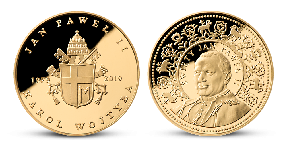 40. výročie návštevy Írska Jánom Pavlom II. 1 uncová zlatá medaila 40. výročie návštevy Írska Jánom Pavlom II. 1 uncová zlatá medaila