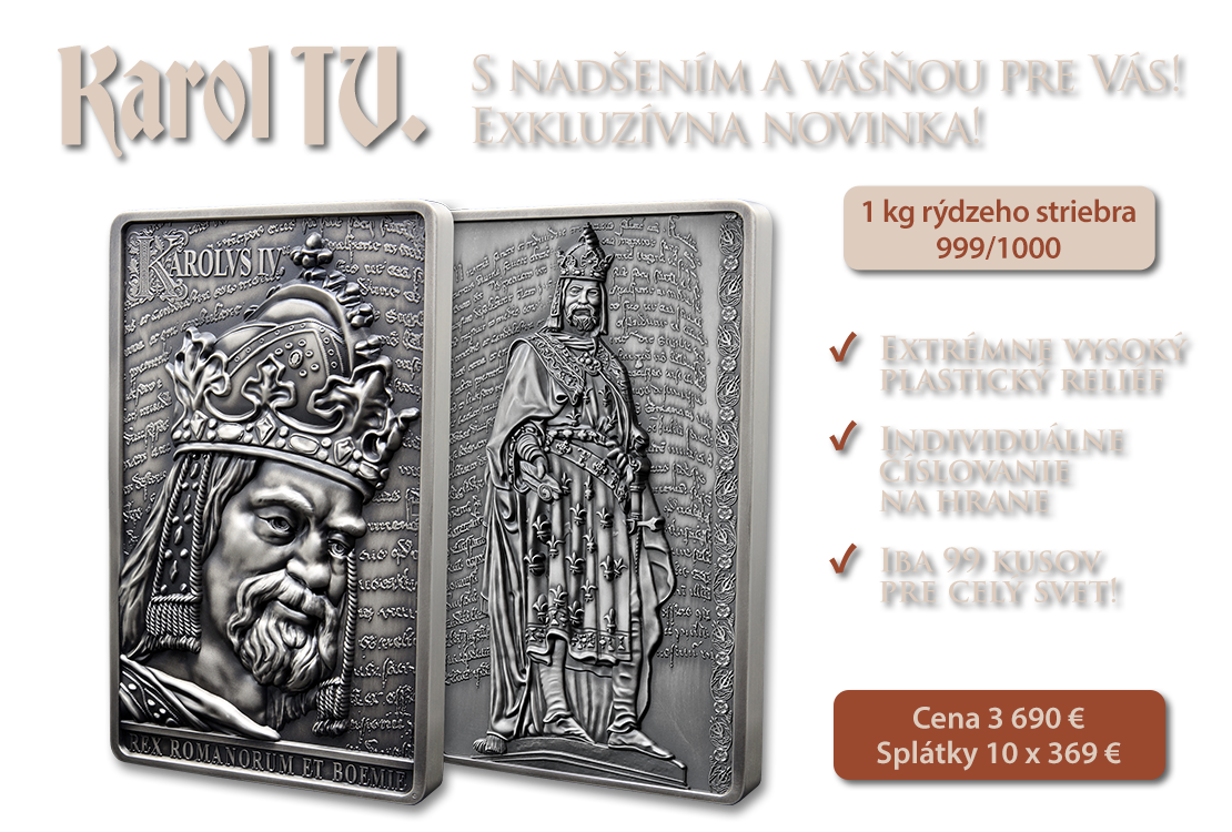 Inovatívny Karol IV. na exkluzívnej striebornej medaile