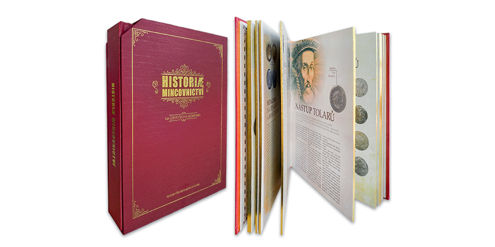 Veľká kniha História mincovníctva doplnená výberom replik dobových mincí