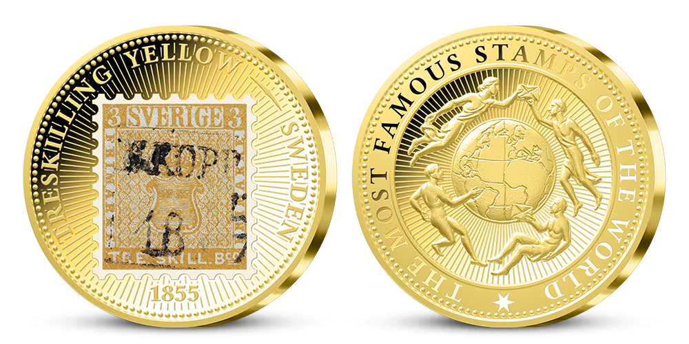 Kolekcia Najznámejšie známky sveta - medaila Treskilling Yellow
