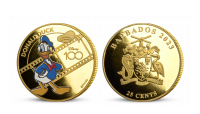 Kolekcia mincí zušľachtených rýdzim zlatom k 100. výročiu Disney - Káčer Donald
