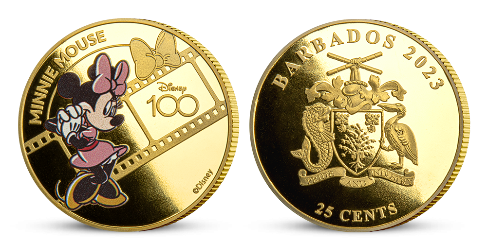Kolekcia mincí zušľachtených rýdzim zlatom k 100. výročiu Disney - Minnie