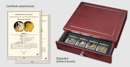 Elegantná drevená kazeta, Certifikát autentickosti a Osvedčenie o vlastníctve zbierky