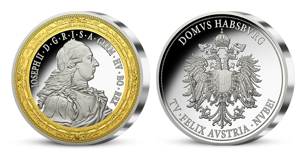 Jozef II. -  Dynastia Habsburgovcov na strieborných pamätných medailách
