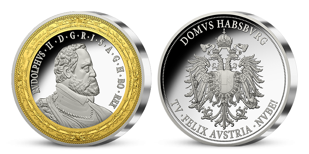 Rudolf II. -  Dynastia Habsburgovcov na strieborných pamätných medailách