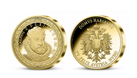 Rudolf II. - medaila zušľachtená rýdzim zlatom 