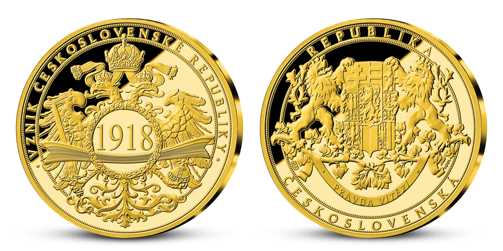 História Česko-Slovenska uctená 24-karátovým zlatom História Česko-Slovenska uctená 24-karátovým zlatom